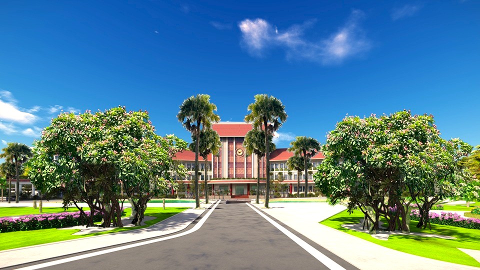 CẢNH QUAN CÂY XANH  TRUNG TÂM QUẢN LÝ ĐIỀU HÀNH VĂN PHÒNG THUỘC LÀNG VĂN HÓA-DU LỊCH CÁC DÂN TỘC VIỆT NAM